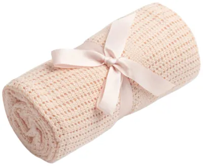 Produktbild von SENSILLO - Babydecke Baumwolle, Baby Decken geborene, Krabbeldecke, 70x110cm, Hellrosa