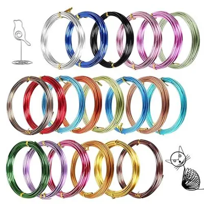 Produktbild von Basteldraht 1 mm - 100 m in 20 Farben - Aluminiumdraht zum Basteln