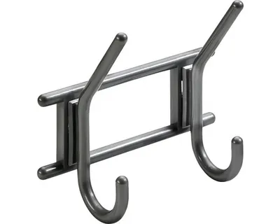 Produktbild von Hettich Garderobenhaken 2 Haken 16,3 x 15,0 x 7,0 cm anthrazit