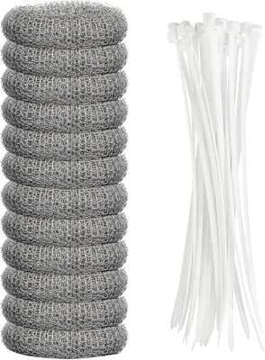 Imagen del producto de Filtros para pelusas de acero inoxidable, paquete de 12 unidades, para lavadora y uso doméstico