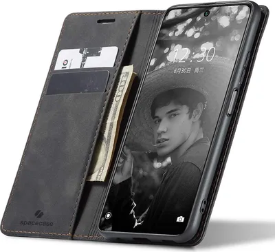 Immagine prodotto di Custodia per telefono con patta SPACECASE Wallet per Xiaomi Mi Note 10 Pro Nero