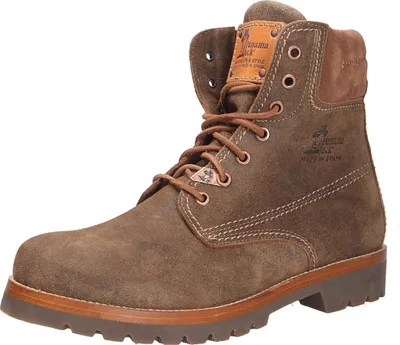 A single brown Panama Jack boot is shown against a white background.
