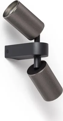 Produktbild von Wandleuchte Ausrichtbar Aluminium Breixo 2 Spots Schwarz