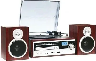 Immagine prodotto di Impianto Hi-Fi vintage, Inovalley CH14E, codifica MP3, CD, giradischi, cassette, radio AM/FM, USB/SD