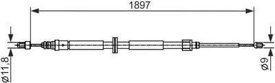 Produktbild von BOSCH Handbremsseil Seilzug Feststellbremse für RENAULT Scénic III (JZ0/1) 1 987 482 433