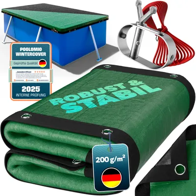 Produktbild von Poolabdeckung Premium rechteckig 1000 x 500 cm – Solar & Winterplane 200g/m² PE
