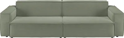Produktbild von KAWOLA Sofa SAMU 2-Sitzer Feincord olivgrün
