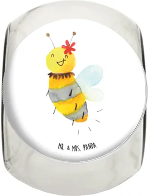 Produktbild von Mr. & Mrs. Panda Kaffeedose Biene Blume XL 2000ml - Weiß - Geschenk, Teedose, Glasdose, Vorratsdose, Wespe, Vorratsbehälter, Bonboniere