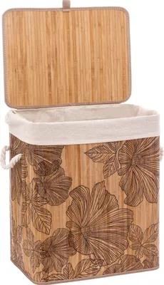 Produktbild von Wäschekorb 60l ”blackflora” bambus - 5 five simply smart
