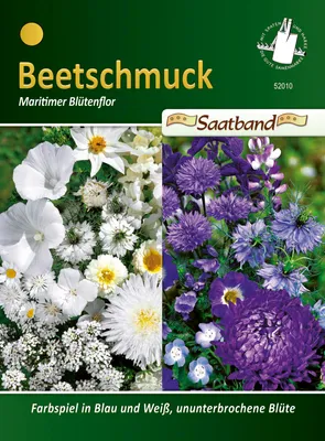 Artikelbild 1 von 'Beetschmuck blau & weiß (Saatband)' aus der Kategorie Saatbänder & Saatplatten