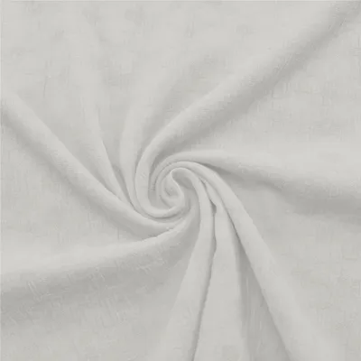 Musselin Jacquard Double Gauze ab 1m x 1,4m Oeko-Tex Double Face Design Baumwollstoff Meterware cremeweiß