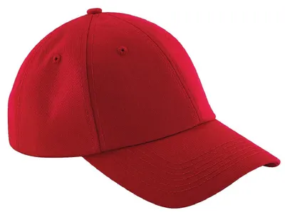 Image de Casquette de baseball Beechfield Uni Authentic 6 panneaux FK251 (taille unique) (rouge)