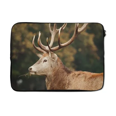 Produktbild von MuchoWow® Laptop Hülle 13 Zoll Hirsche - Geweihe - Wald Laptoptasche - Laptophülle - Sleeve - Rundumschutz