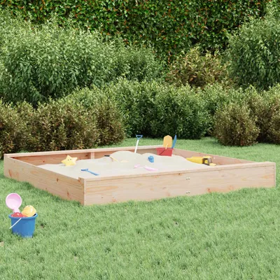 Produktbild von Design Möbel Sandkasten mit Sitzen Quadratisch Massivholz Kiefer - 2024 Neu