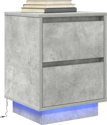 Obrázok produktu pre vidaXL Nočný stolík s LED osvetlením betónová sivá 38x34x50 cm