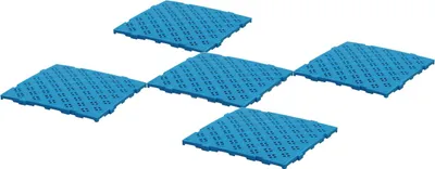 Produktbild von 5 Stück Bodenroste 500 x 500 x 25 mm in Blau
