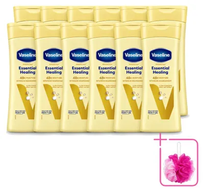 Produktbild von 12 x Vaseline Essential Healing Bodylotion - 400 ml - Sparpackung - 12 Stücke