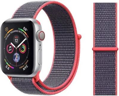 Produktbild von Original Apple Sport Loop Armband 38/40/41mm MQW22ZM/A Electric Pink