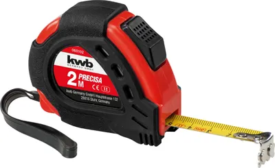 Produktbild von kwb PRECISA Band-Maß mit Maßband aus Stahl, 2 m, mit Hand-Schlaufe, inkl. Gürtel