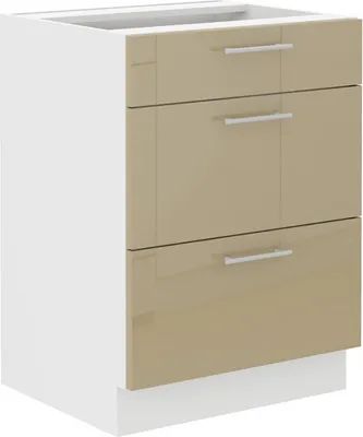 Produktbild von Schubladenschrank LAJLA – Breite 60 cm, cappucino/weiß