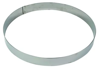 Mousseform aus Edelstahl, rund, 24 cm, spülmaschinengeeignet