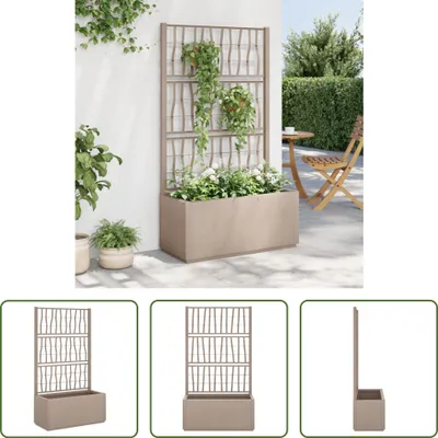 Immagine prodotto di The Living Store Fioriera con traliccio Marrone chiaro 80x36x140 cm PP