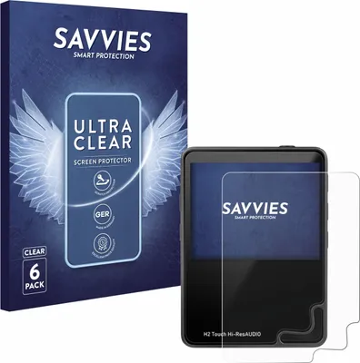 Produktbild von 6x Für HifiWalker H2 touch Schutzfolie Savvies Displayschutz Display Schutz Folie Klar Transparent