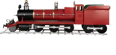 Zdjęcie produktu dla Clayre & Eef Figurka dekoracyjna Pociąg 86x18x27 cm Czerwony metal