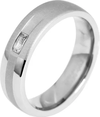 Produktbild von Akzent Damen-Partnerring aus Titan, Similibesatz, silberfarbig
