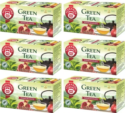 Produktbild von Teekanne Grüner Tee Granatapfel 6x 20 Teebeutel - Grüntee im Beutel Green Tea