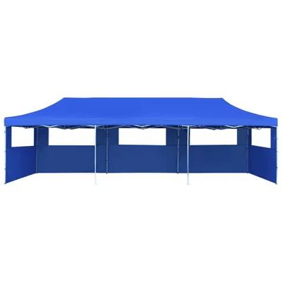 Immagine prodotto di Tenda Pieghevole Pop-Up con 5 Pareti Laterali 3x9 m Blu