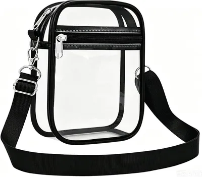 Imagen del producto de Bolsa de cosméticos transparente, impermeable, de 25 x 15 x 10 cm, ideal para viajes