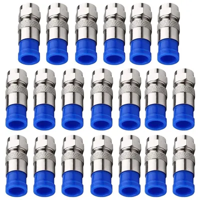 20 Stück RG6 F-Type Kompressionsstecker Koaxialadapter