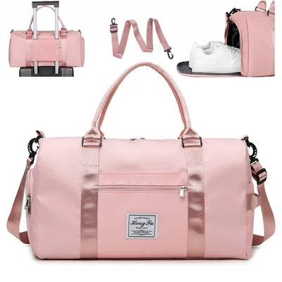 Produktbild von Reisetasche Sporttasche wasserdicht Handgepäck-Taschen mit Nassfach & Schuhfach Travel Gym Tasche Fitnesstasche mit Schultergurt für Herren Damen