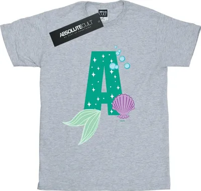 Produktbild von Disney - "Alphabet A Is For Ariel" T-Shirt für Damen BI42671 (XXL) (Grau)