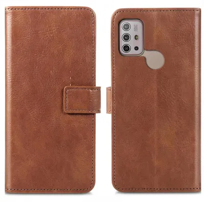Imagen del producto de Funda Tipo Libro de Lujo para Motorola Moto G30 / G20 / G10 (Power) - Marrón