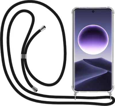 Obrázek produktu pro Smartphonica Pouzdro na telefon vhodné pro Oppo Find X7 s kabelem a nárazníkem - pouzdro s kabelem na telefon - TPU zadní kryt Pouzdro odolné proti nárazu se šňůrkou na krk - průhledné