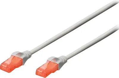 Image de DIGITUS Patchkabel Cat6  U/UTP 2xRJ45 30.0m grau Hebelschutz