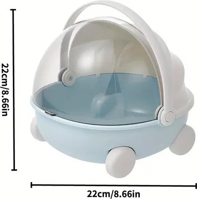 Produktbild von Tragbarer Puppen-Krippenwagen mit Tragegriff | Kompatibel mit 17 cm Puppen | Atmungsaktives Mesh-Design | 20x20 cm | Reisebett für Zuhause & Unterwegs