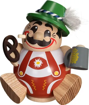 Produktbild von Bayer - Kugelräucherfigur (12cm) Räuchermann von Seiffener Volkskunst