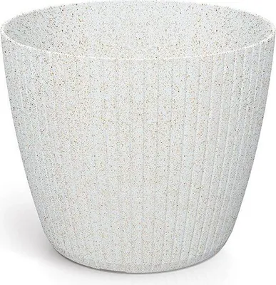 Produktbild von Blumentopf LAMIA ECO WOOD 19,8 cm - Farbe: weiß ECO