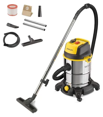 Produktbild von Stanley SXVC30XTDE, Trocken&Nass, Schwarz, Edelstahl, Gelb, 36,5 l/s, 19 kPa, 5 m, 73,6 dB
