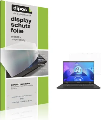 Immagine prodotto di 2x Pellicola Protettiva per MSi Prestige 16 AI Evo B1m Protezione Schermo Antiriflesso dipos