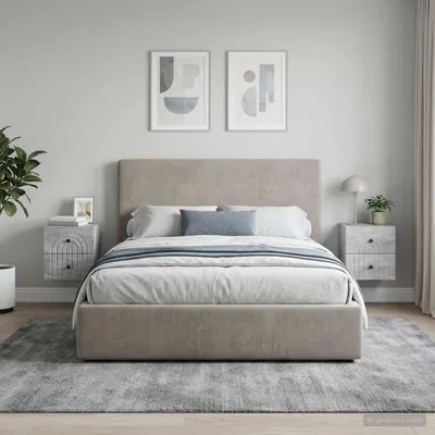 Immagine prodotto di vidaXL Comodino da parete, set da 2 pezzi, grigio cemento, 33 x 34,5 x 40 cm