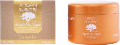 Produktbild von FarmaVita Argan Sublime Argan Oil Mask 250ml, 250 ml, Frauen, Alle Haare, Alle Farben, Feuchtigkeitsspendend, Nährend, Glanz, Weichmachend, Arganöl, Mica
