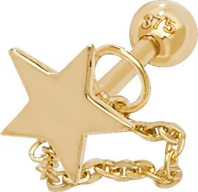 Produktbild von Edle 9 Karat (375) Gold Damen - Einzel Knorpel Ohrstecker - 7mm*7mm; TRS27846