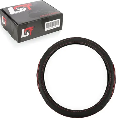 Produktbild von Lenkradbezug Ø 38x9cm Anthrazit Rot für KIA für HYUNDAI für DAEWOO
