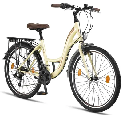 Obrázok produktu pre Licorne Bike Stella Premium City Bike 20,24,26 a 28 palcový bicykel pre dievčatá mužov a ženy 21 rýchlosť (6 rýchlosť pre 20 palcov) Holland mestský bicykel