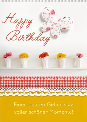 Produktbild von Geburtstag Glückwunschkarte im Format 115x17cm mit Umschlag