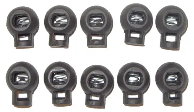 Kordelstopper 15x20 mm, 10 Stück, Schwarz
